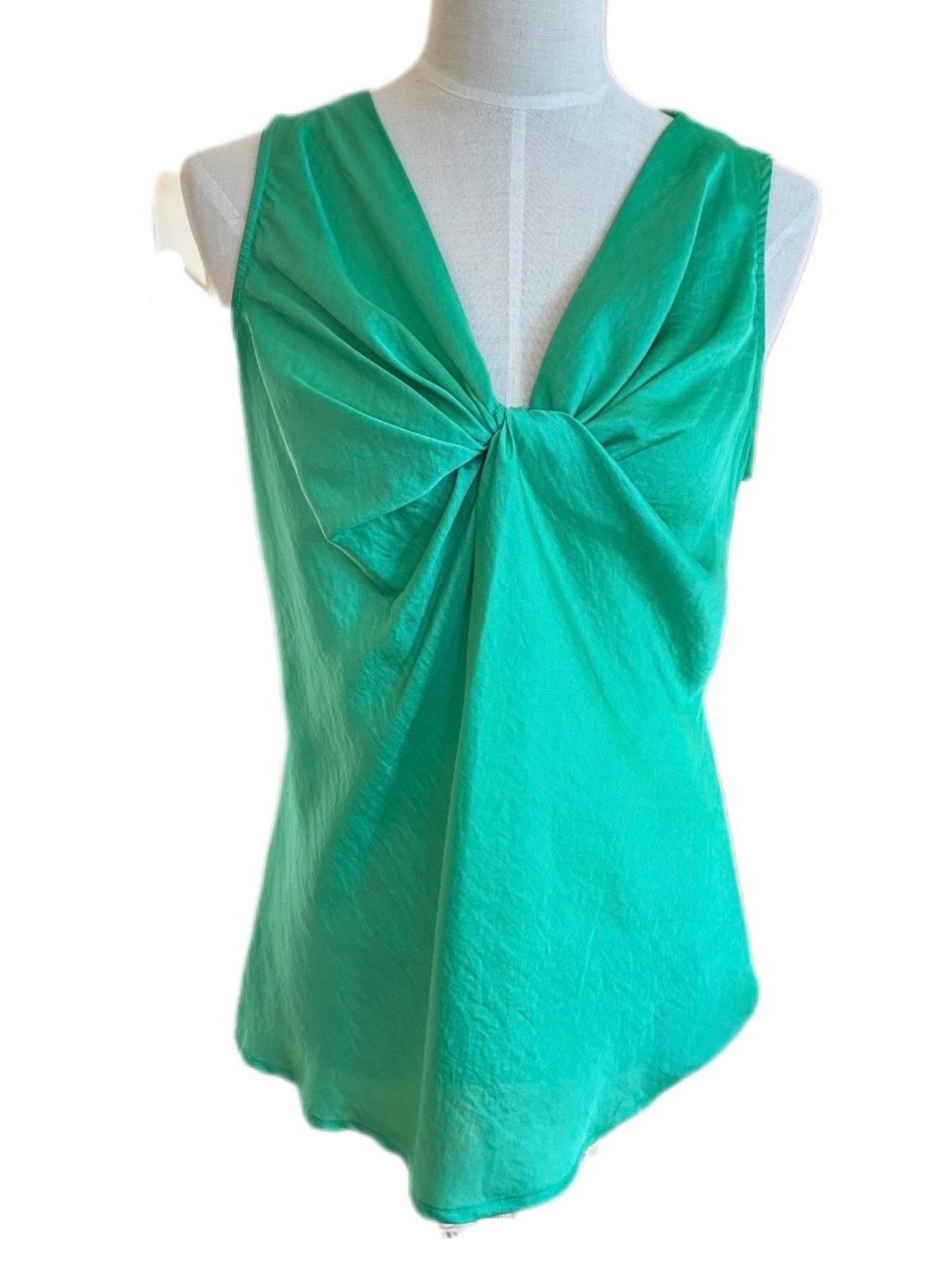 Sunny Leigh Teal Twist-Front Sleeveless Camisole